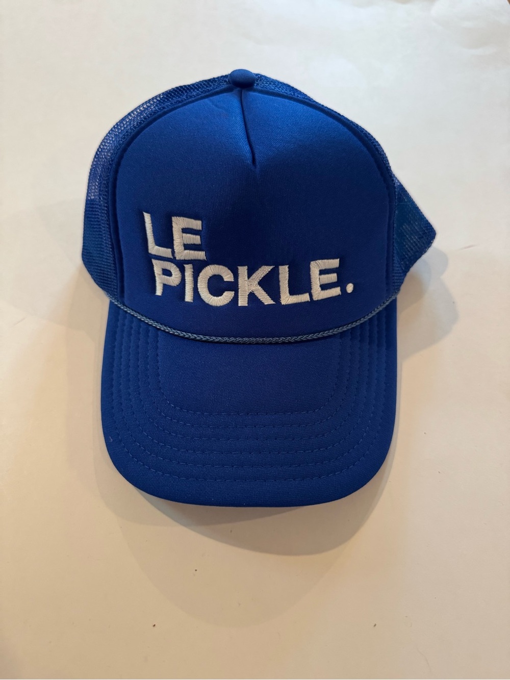 ‘Le Pickle.’ Blue Trucker Hat